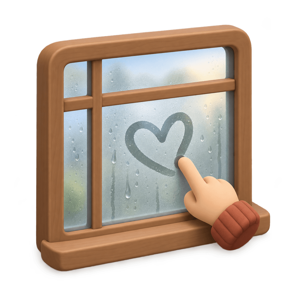Steamy Window Doodle 3D icon