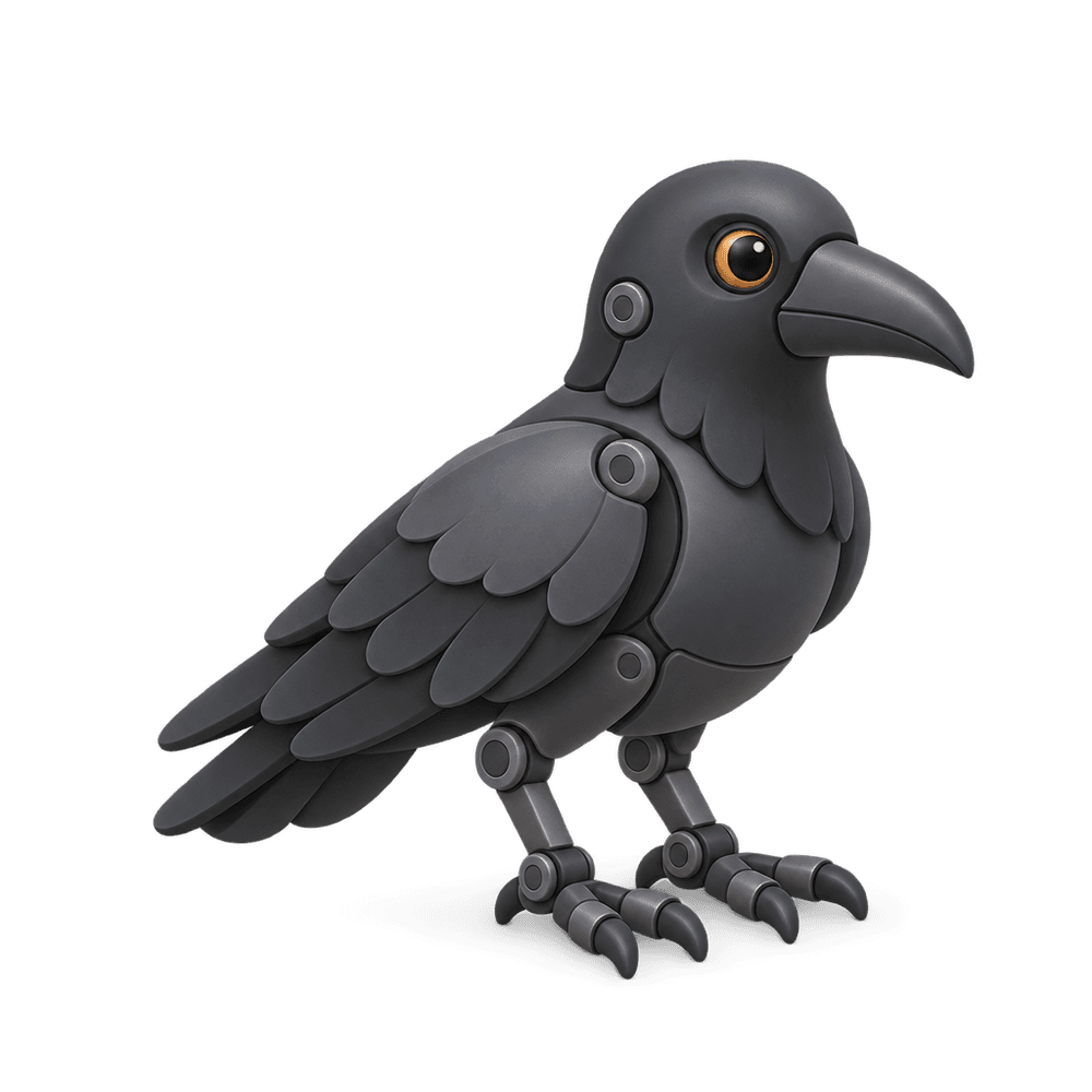 Animatronic Raven 3D icon