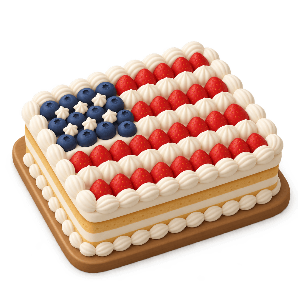 Berry Flag Cake 3D icon