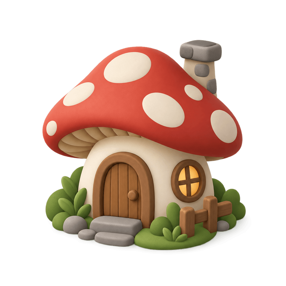 Mushroom House 3D icon