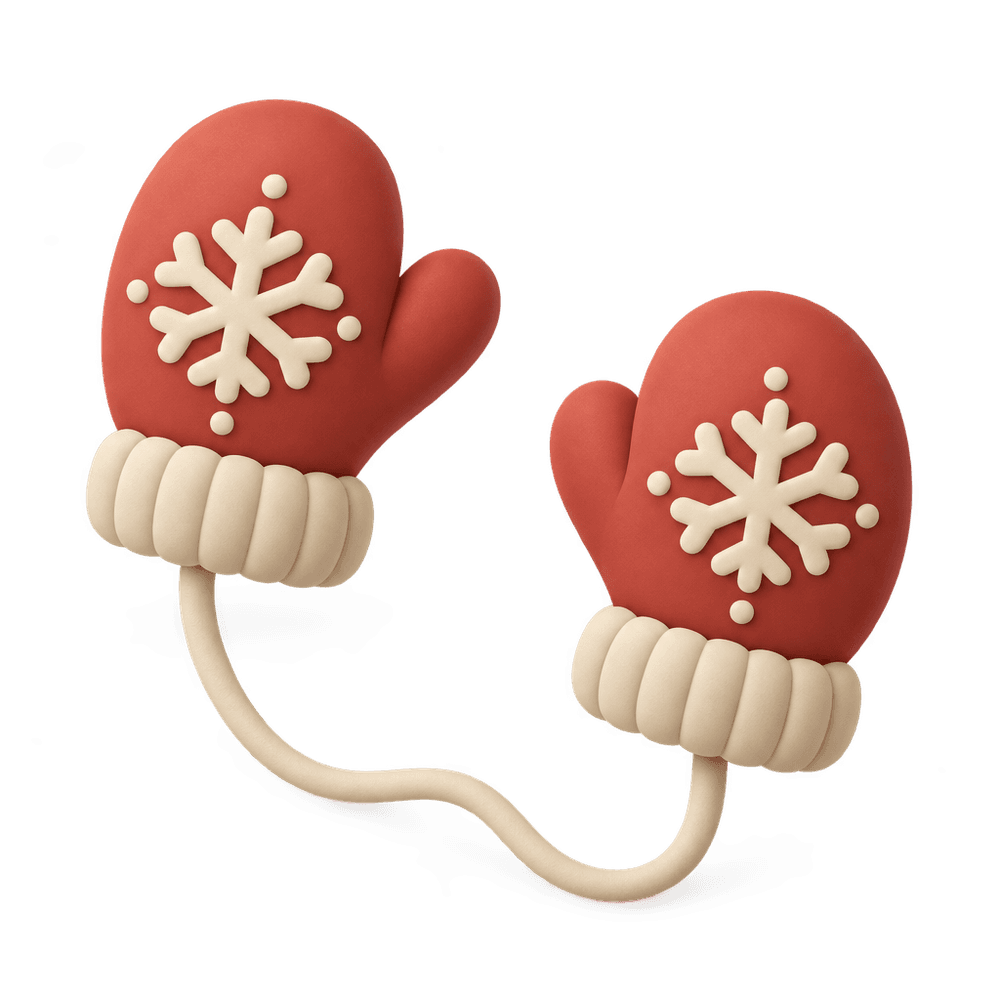 Mittens on a String 3D icon