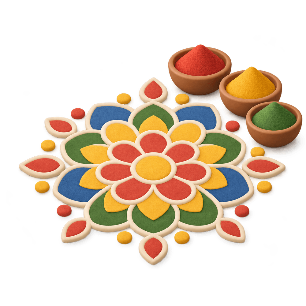 Rangoli 3D icon