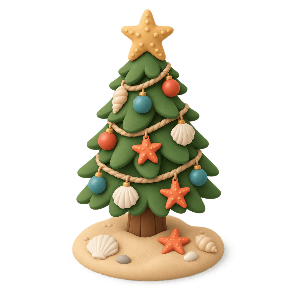 Beach Christmas Tree 3D icon