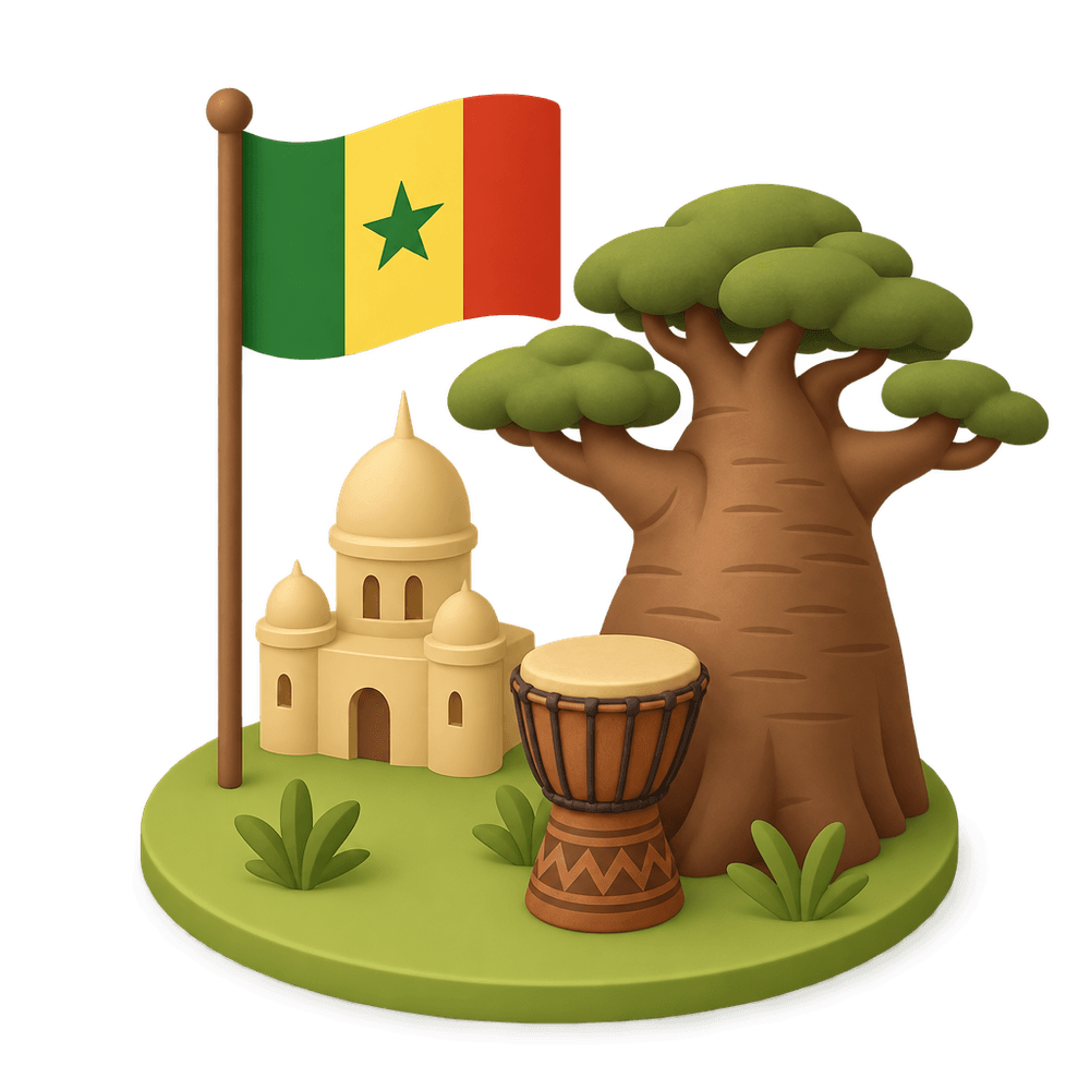 Senegal 3D icon