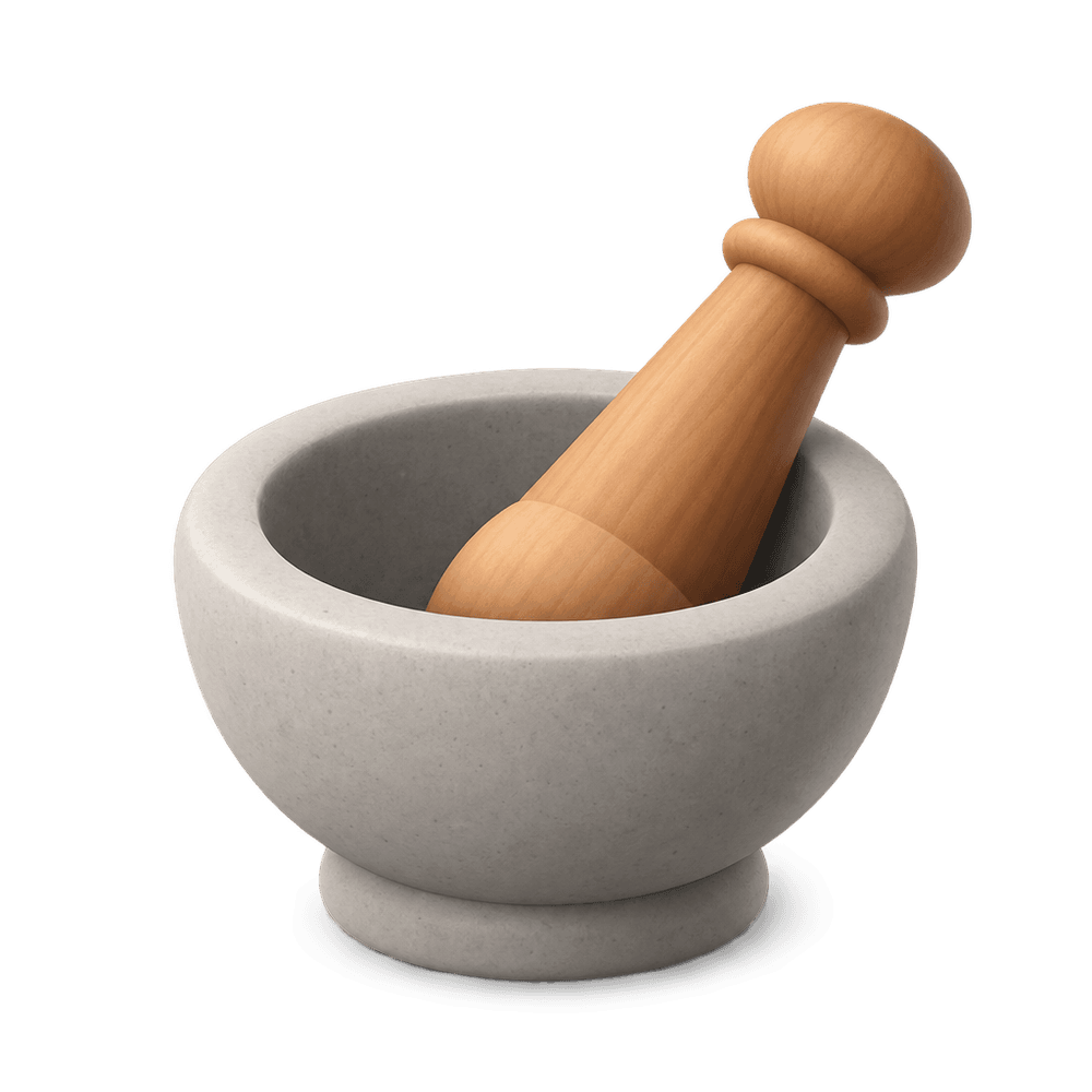 Mortar and Pestle 3D icon