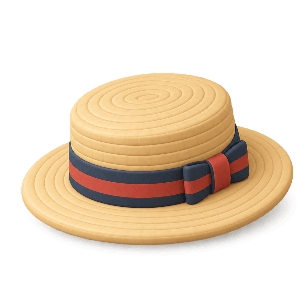 Boater Hat 3D icon