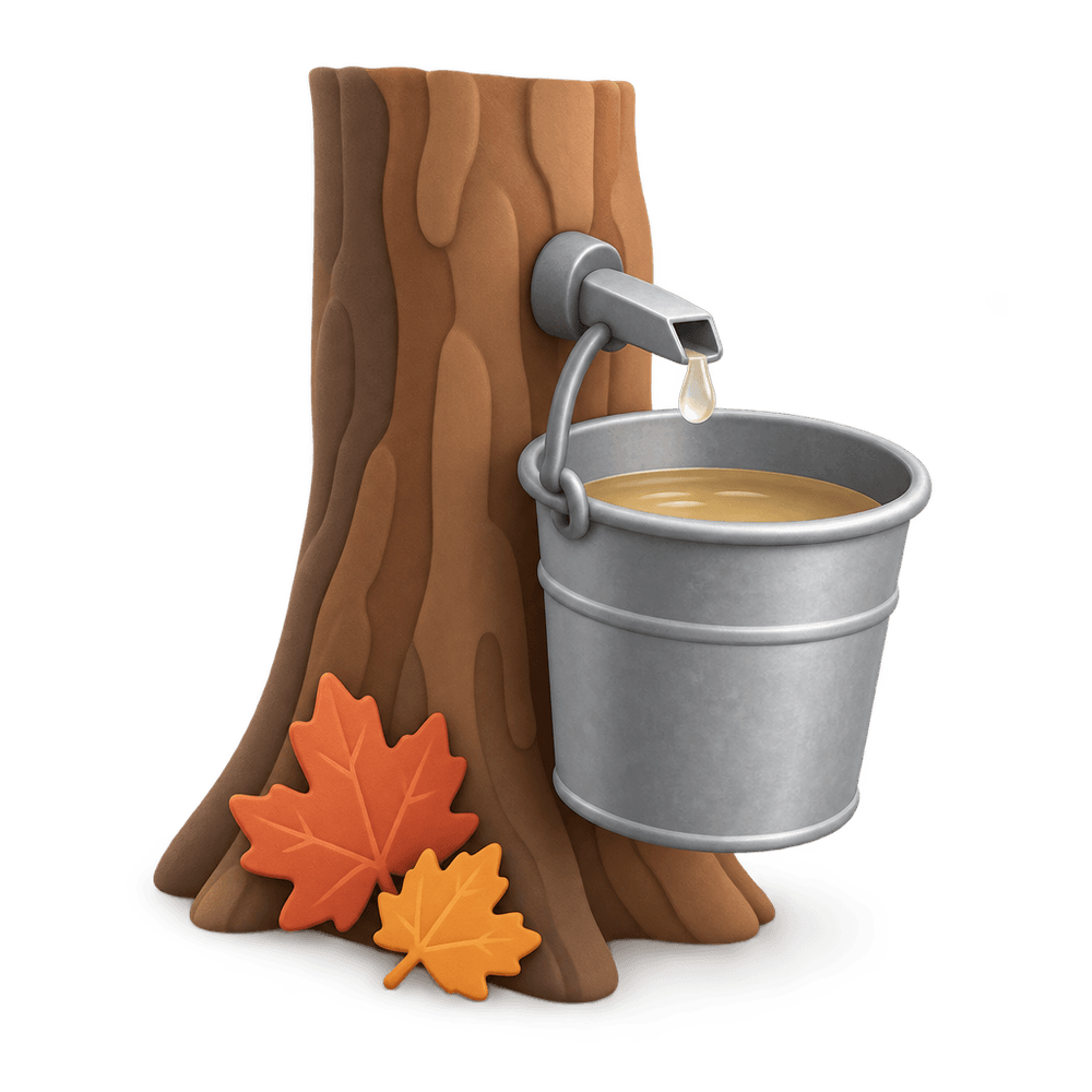 Maple Sap Bucket 3D icon
