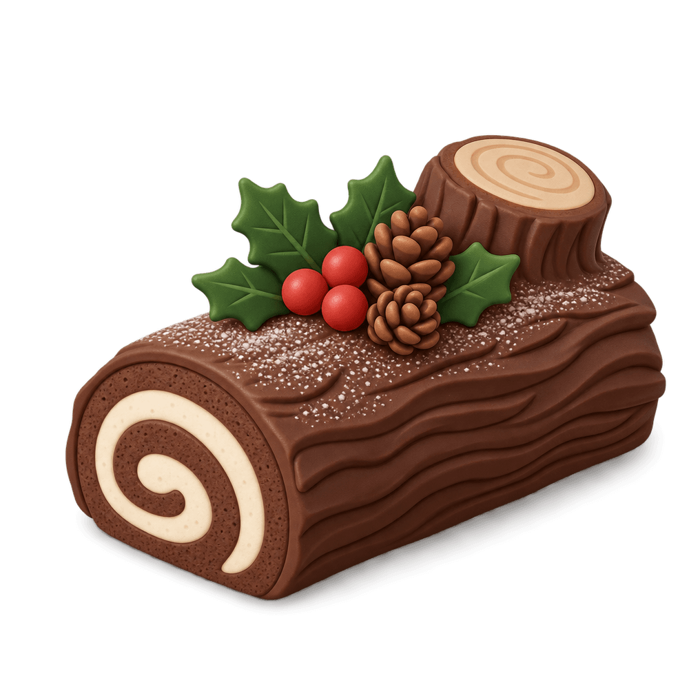 Yule Log Cake 3D icon