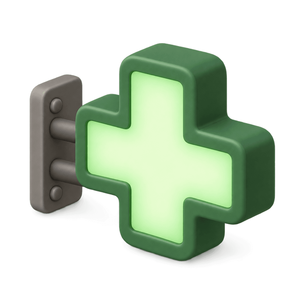 Pharmacy Cross Sign 3D icon