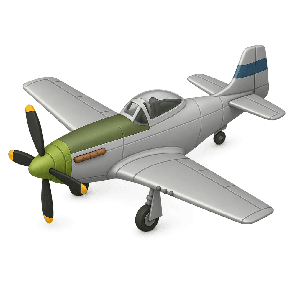 Silver World War II Fighter 3D icon