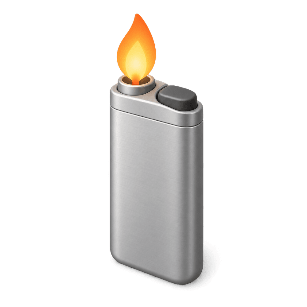 Metal Pocket Lighter 3D icon