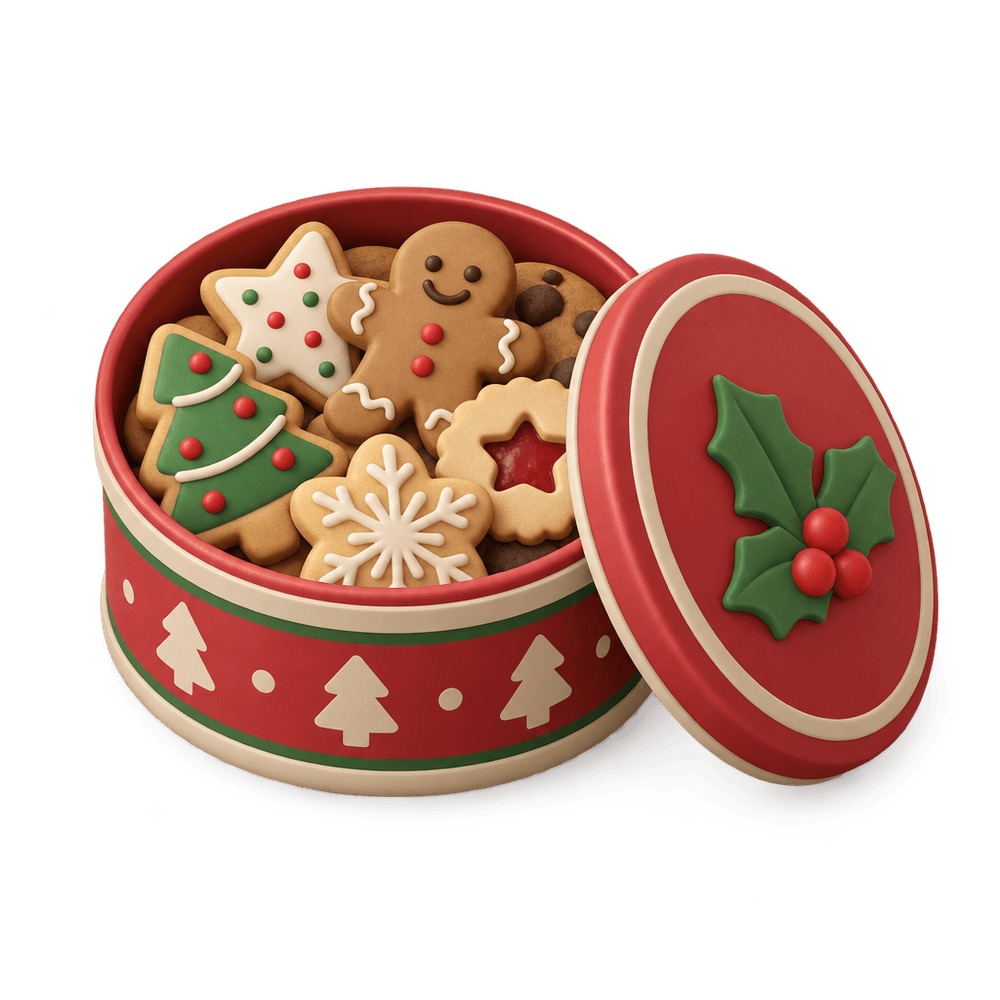 Christmas Cookie Tin 3D icon