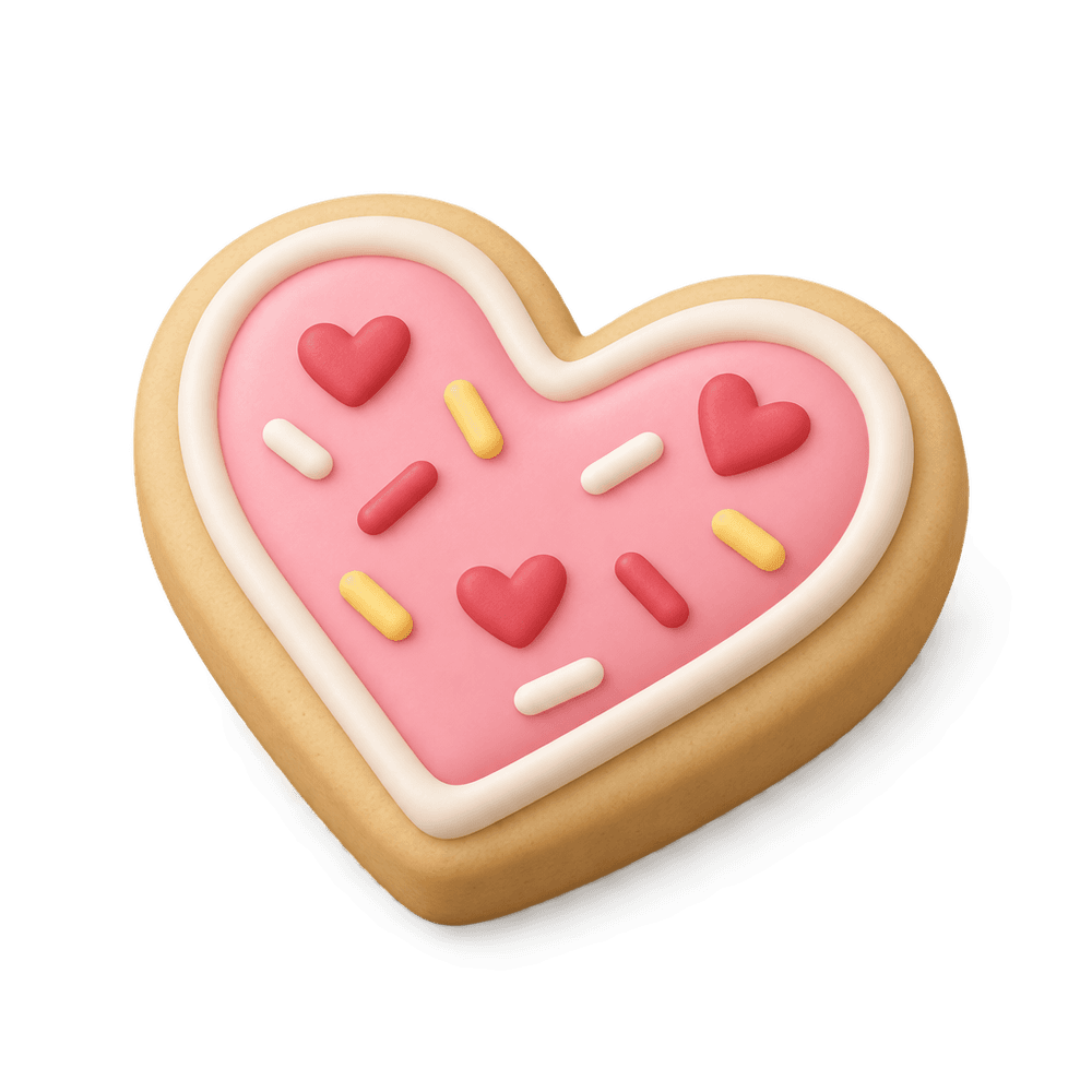 Heart Sugar Cookie 3D icon