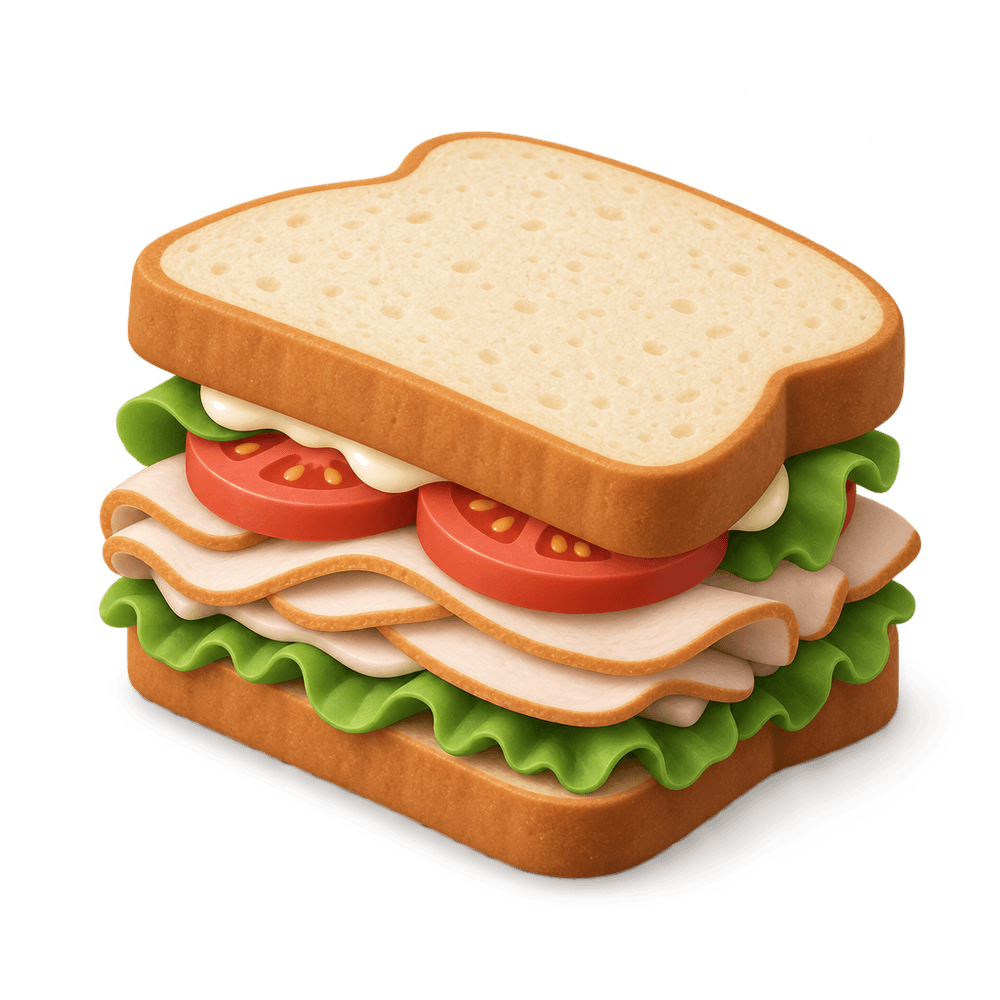 Leftover Turkey Sandwich 3D icon