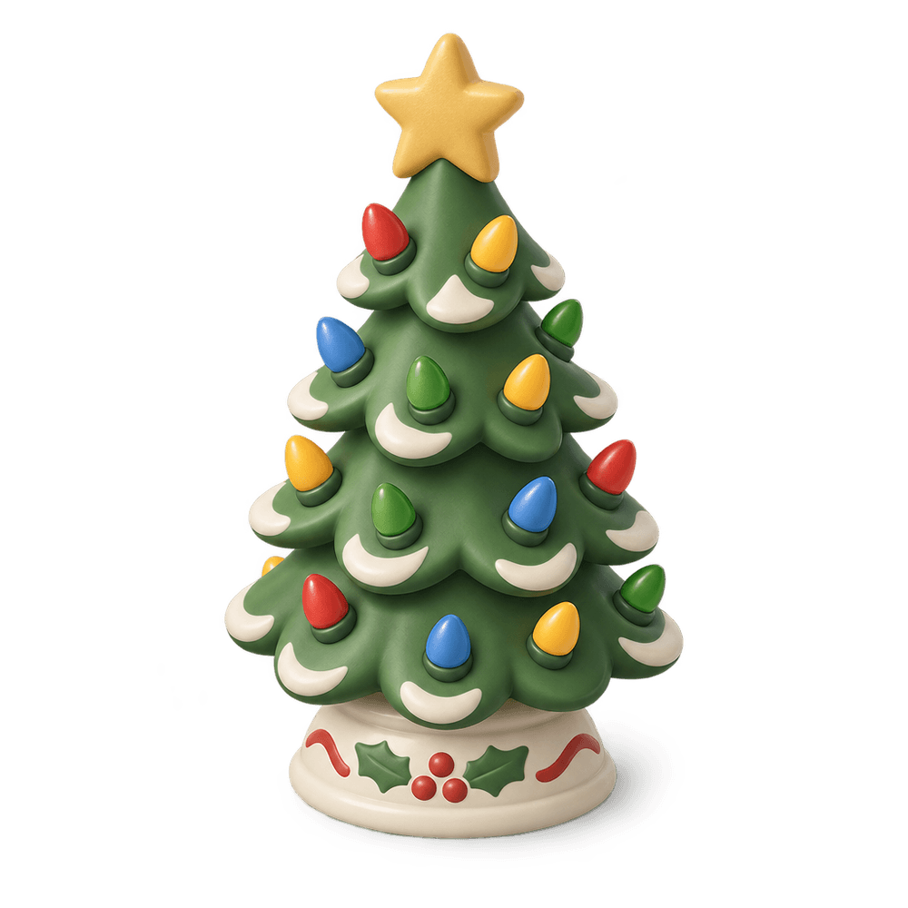 Ceramic Christmas Tree 3D icon