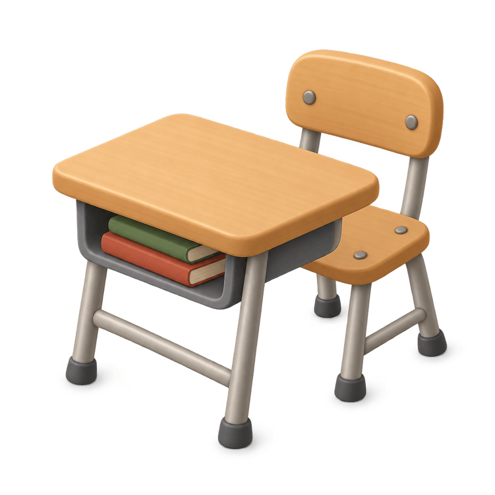 School Desk 3D icon