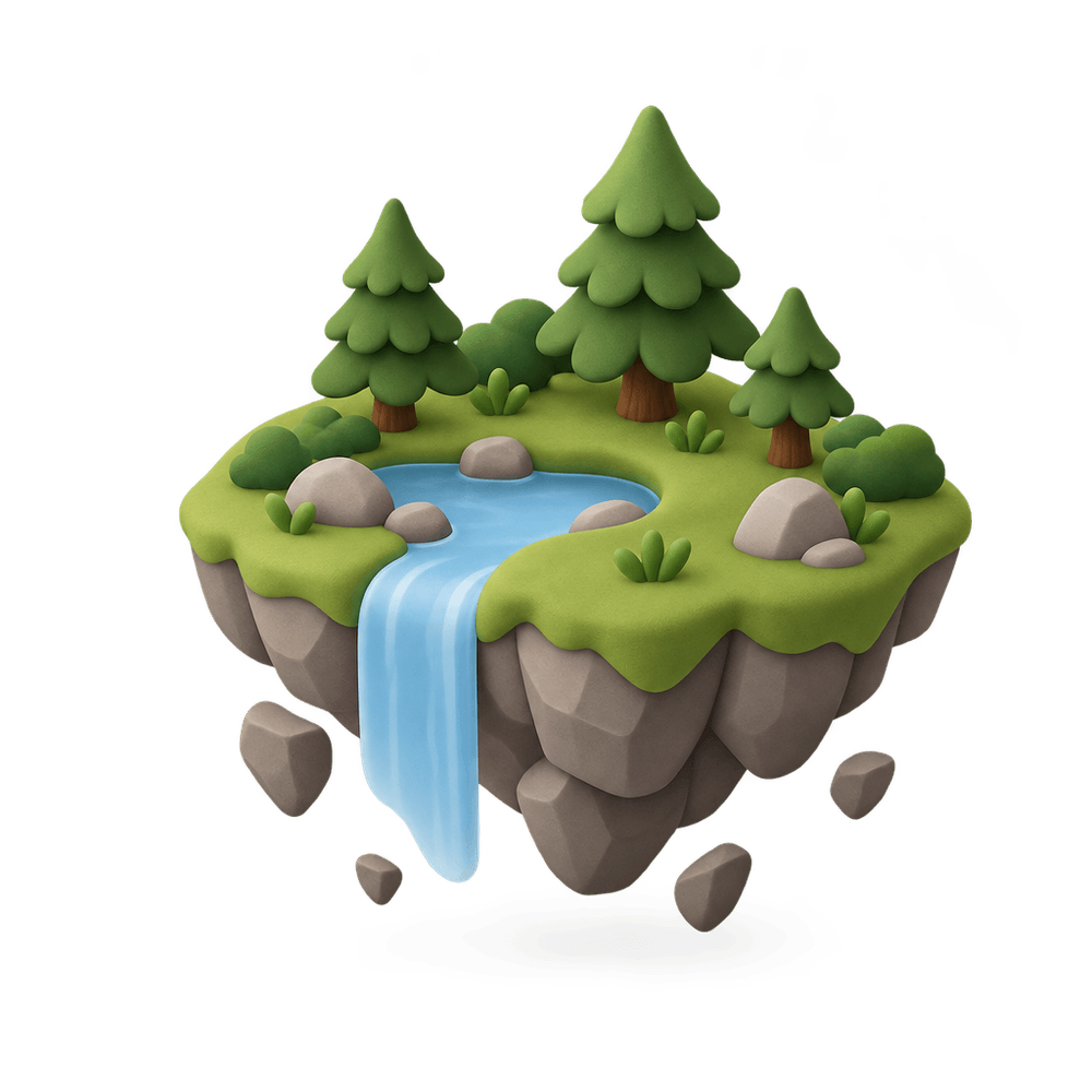 Floating Island 3D icon