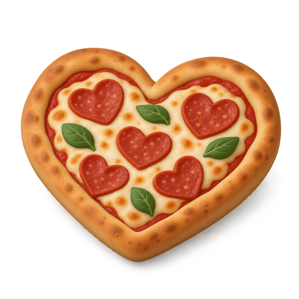 Heart-Shaped Pizza 3D icon