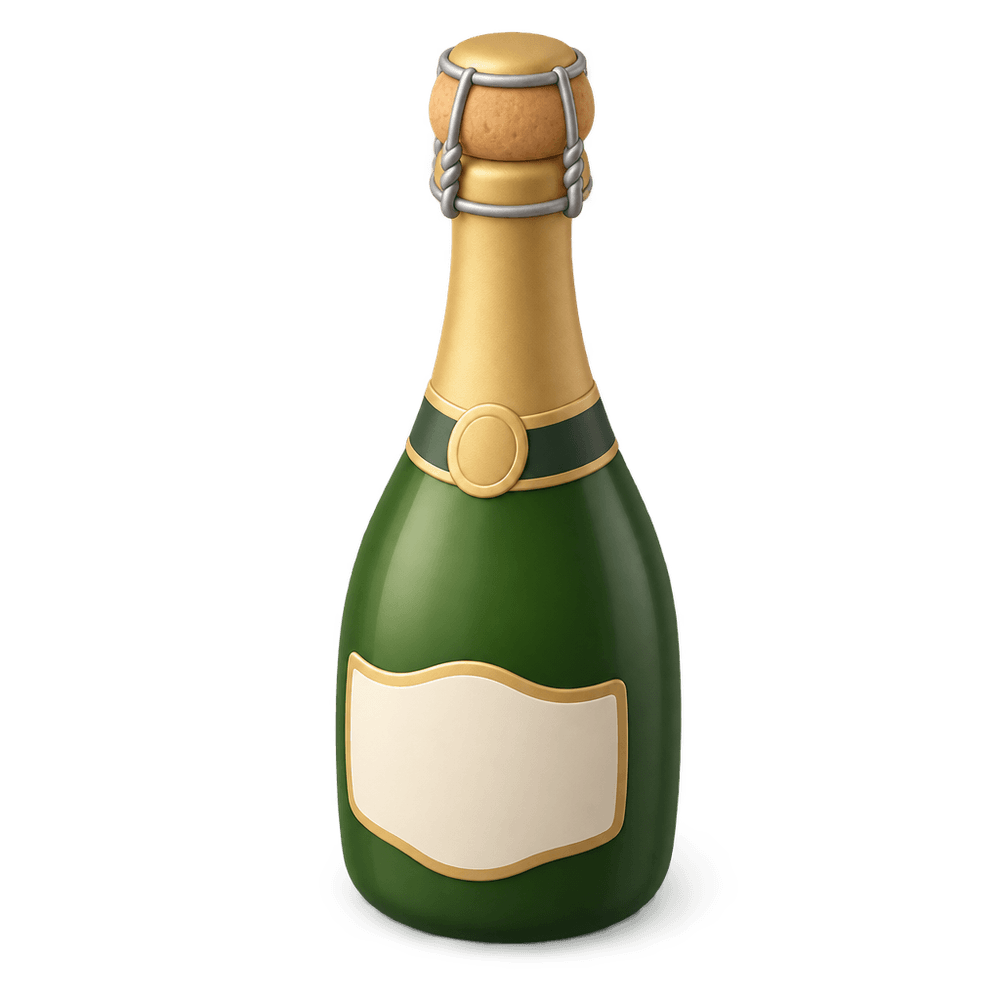 Sparkling Wine Bottle 3D icon