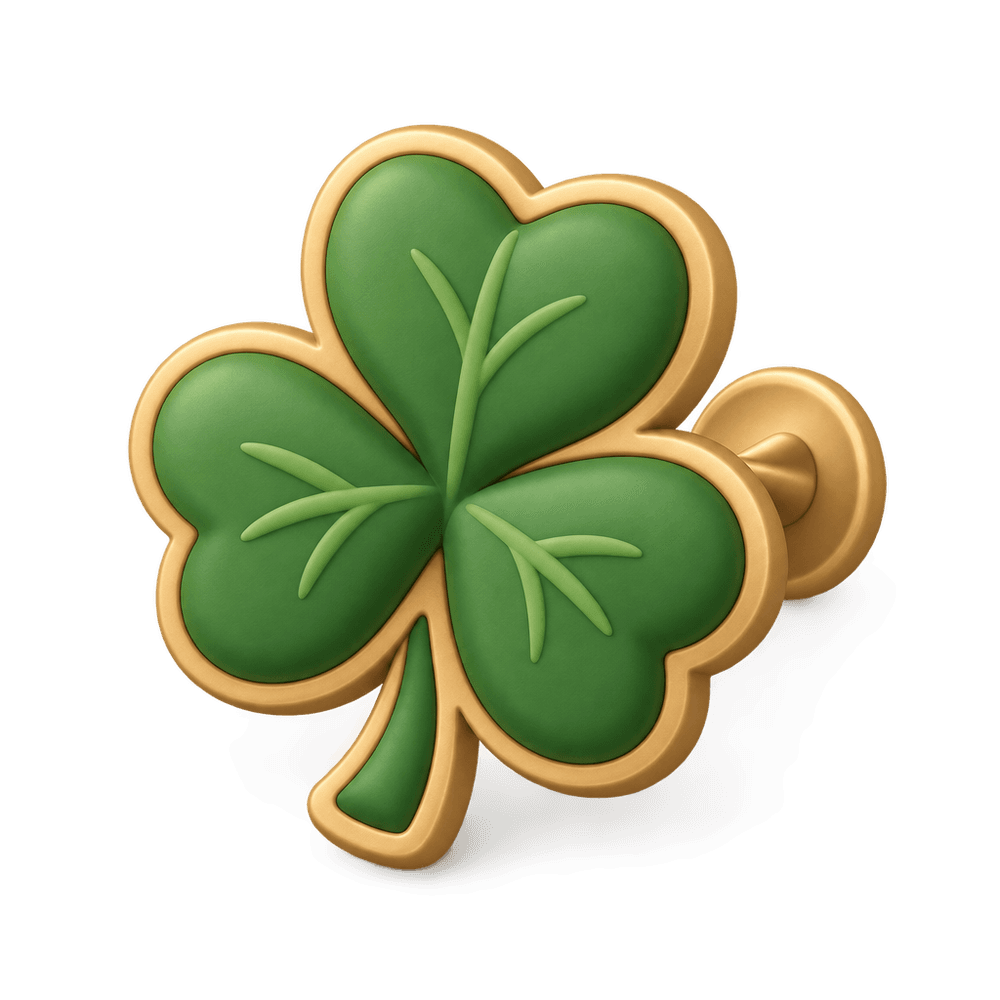 Shamrock Pin 3D icon