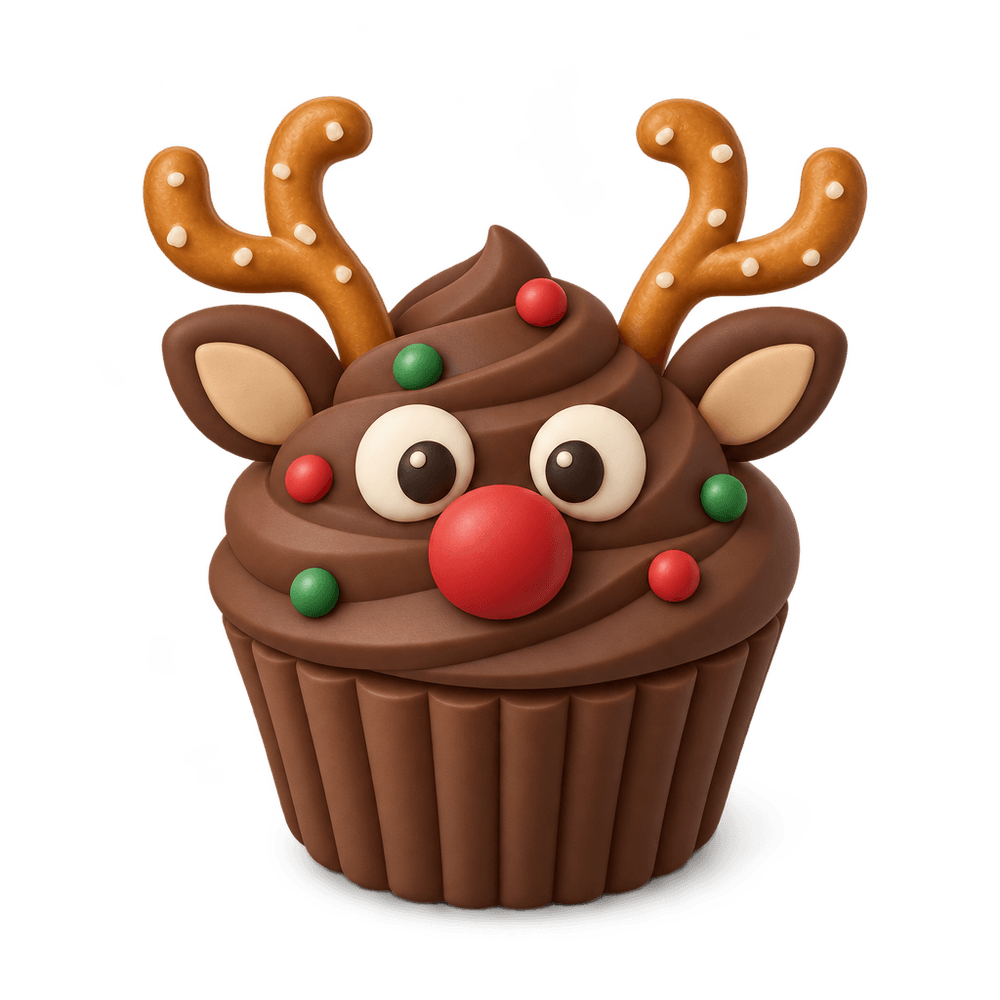 Reindeer Cupcake 3D icon