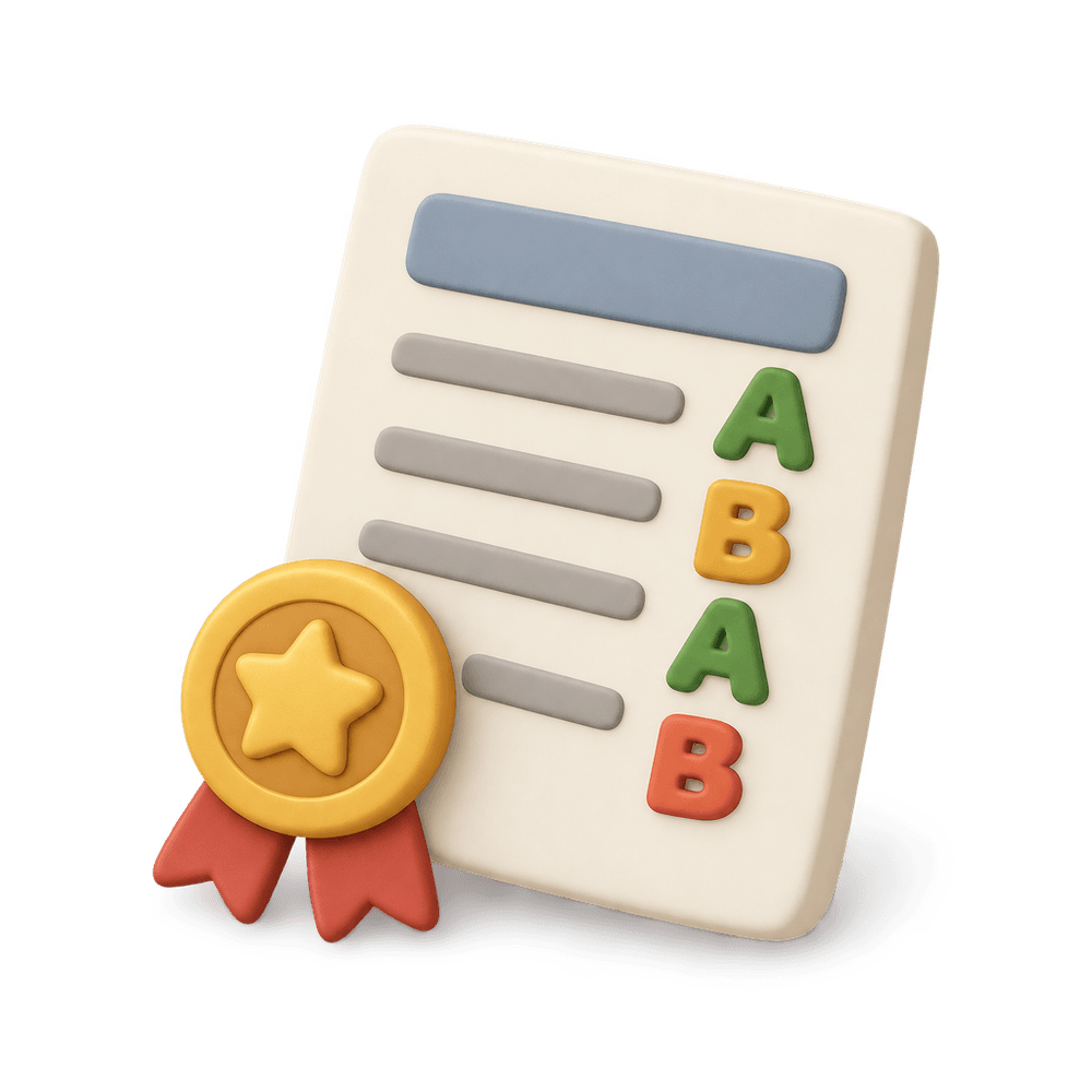 Report Card 3D icon