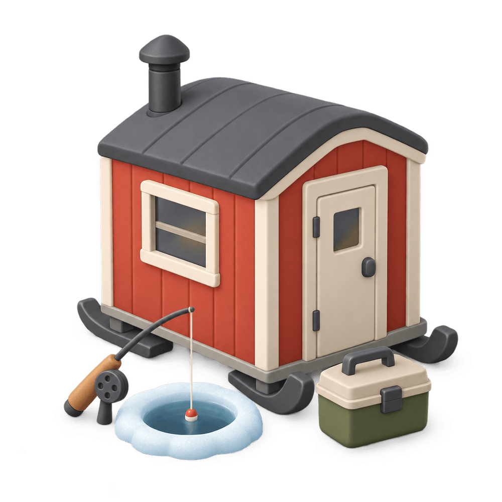 Ice Fishing Shanty 3D icon