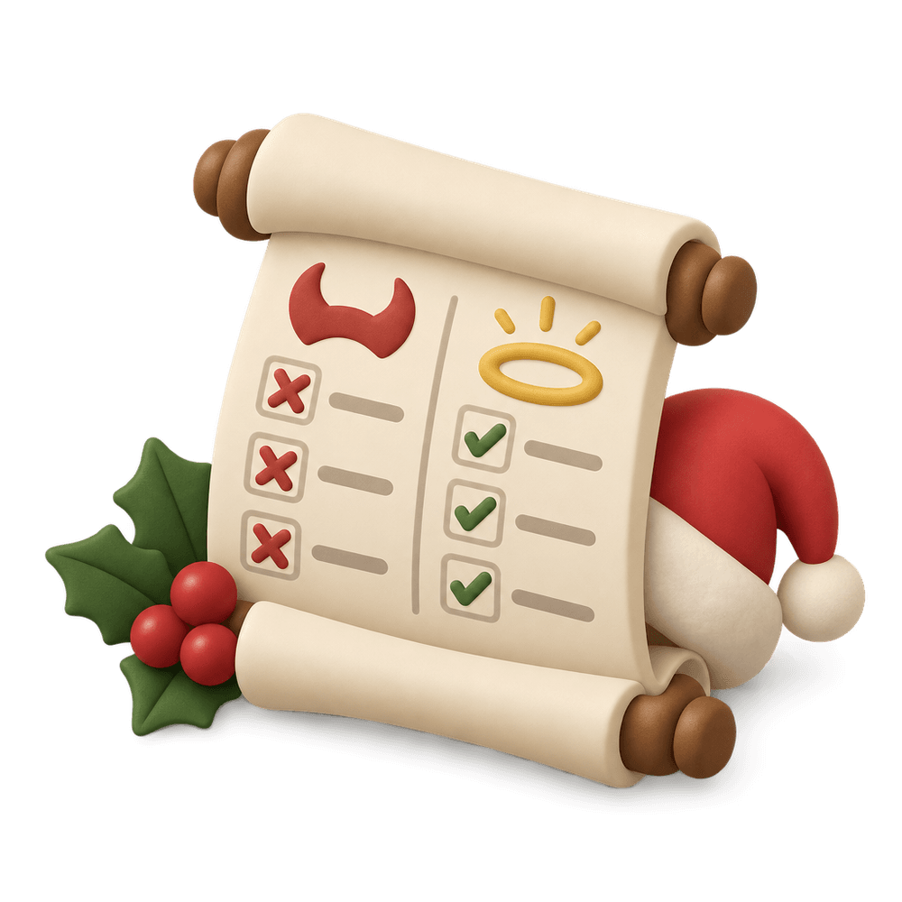 Naughty or Nice List 3D icon