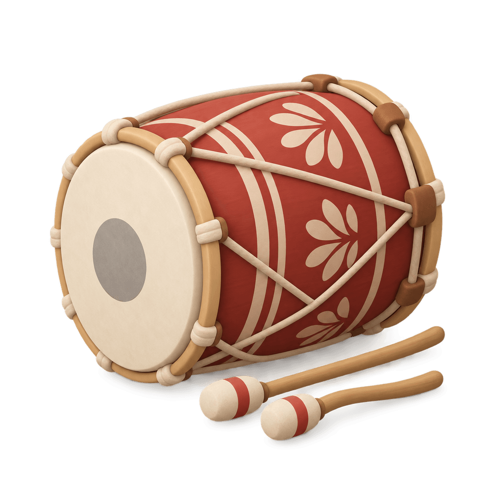 Dhak Drum 3D icon