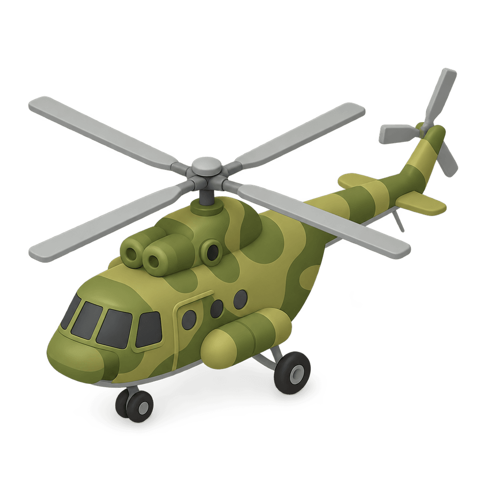 Military Transport Helicopter 3D icon