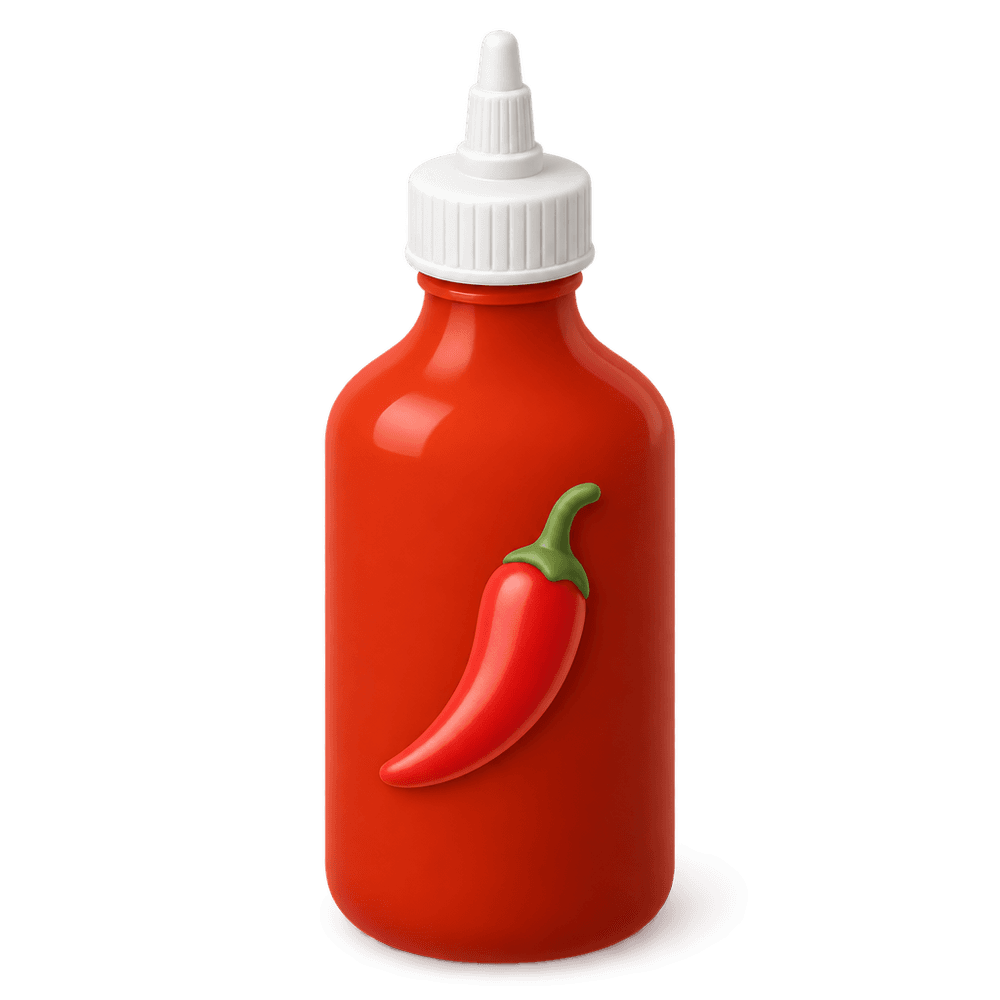 Sriracha Hot Sauce 3D icon