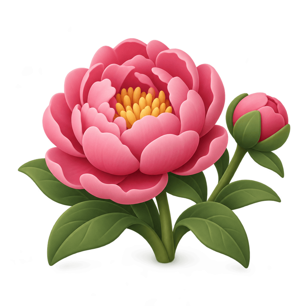 Peony 3D icon
