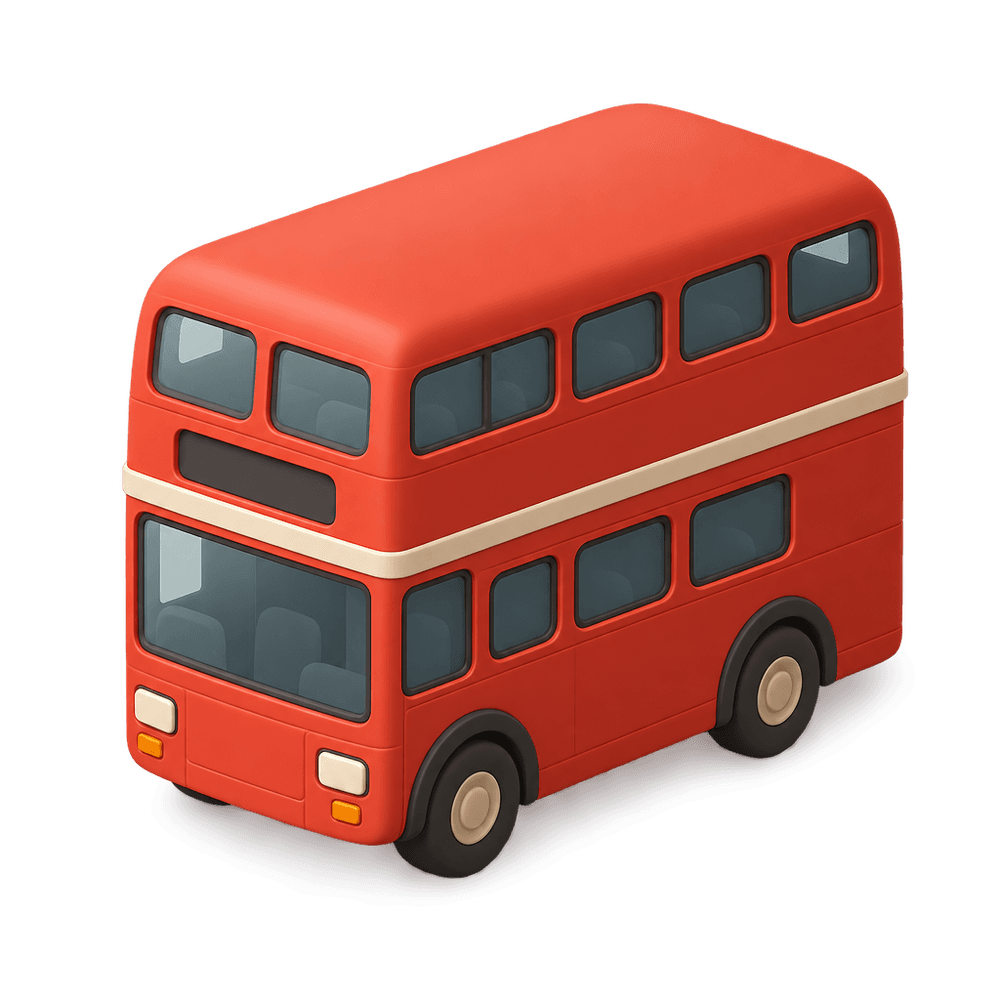 Double-Decker Bus 3D icon