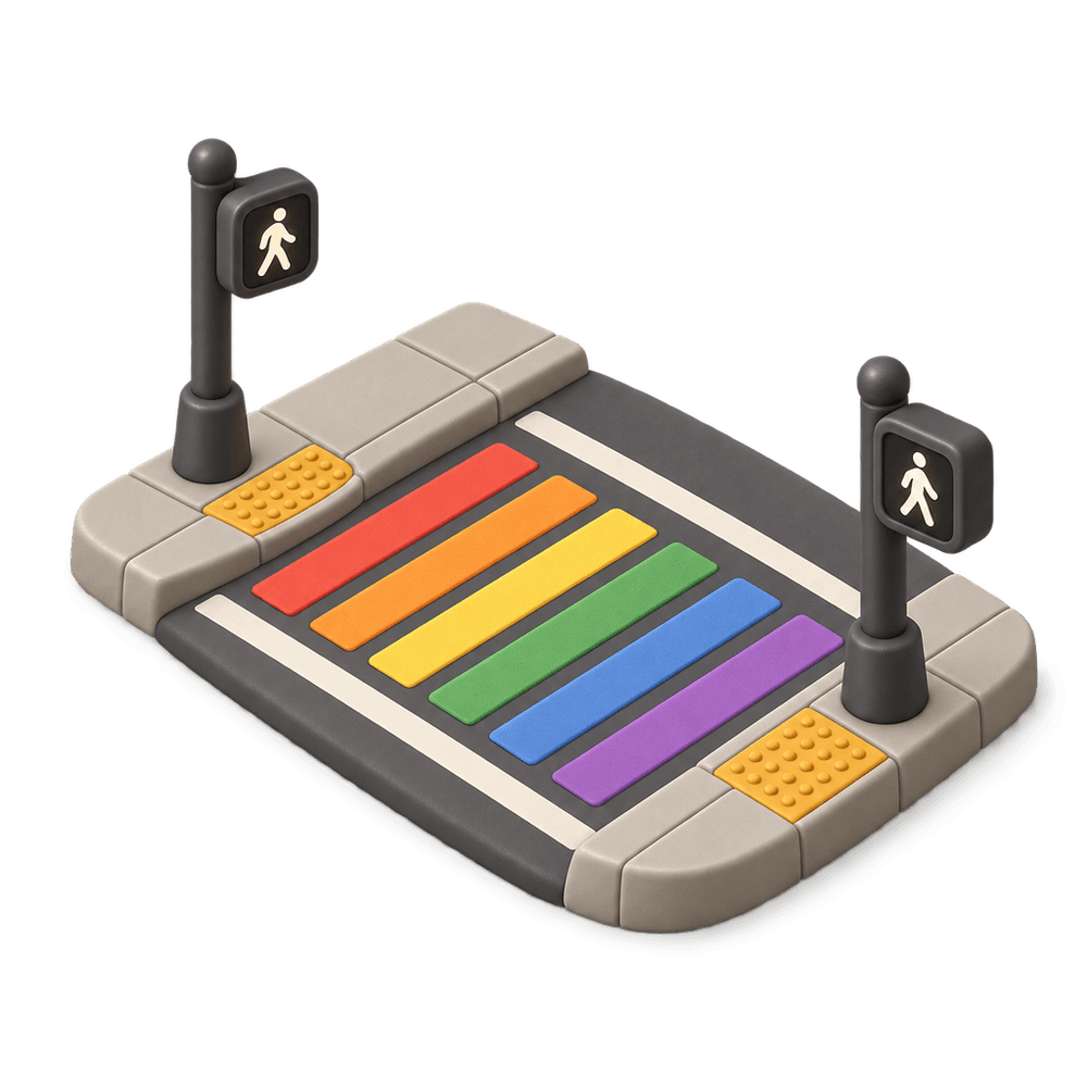 Rainbow Crosswalk 3D icon
