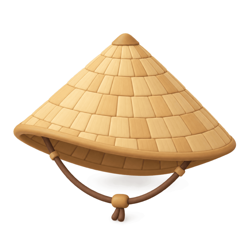 Conical Straw Hat 3D icon