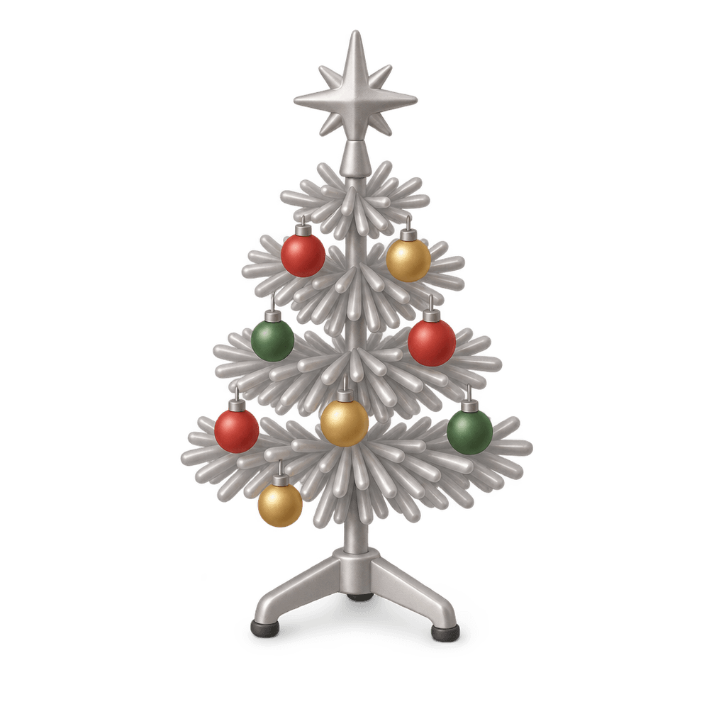 Aluminum Christmas Tree 3D icon