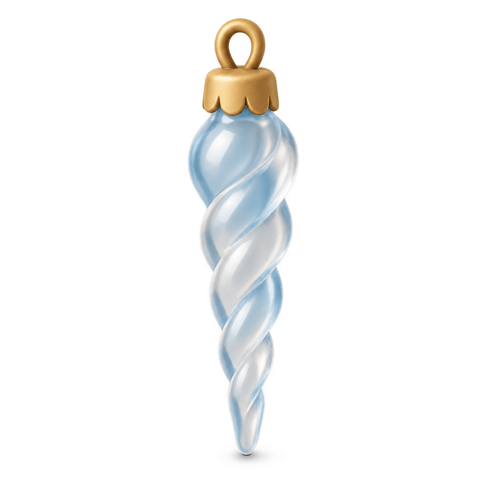 Glass Icicle Ornament 3D icon