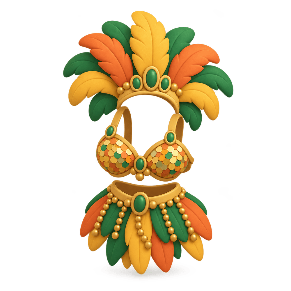 Sequined Samba Costume 3D icon
