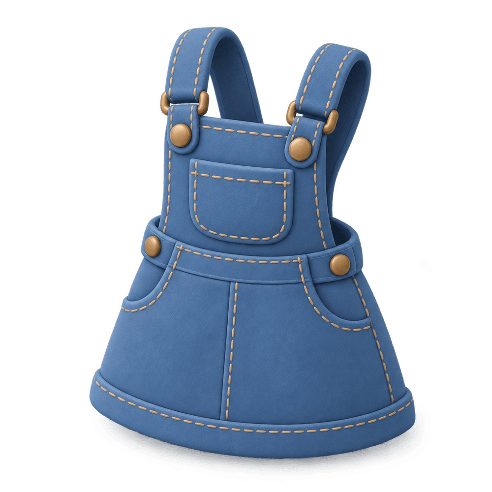Denim Overalls Dress 3D icon