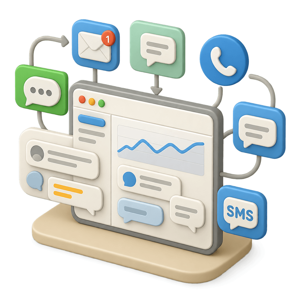 Omnichannel Dashboard 3D icon