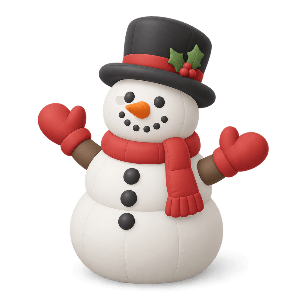 Inflatable Lawn Snowman 3D icon
