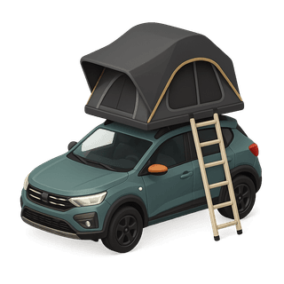 Car with Roof Tent