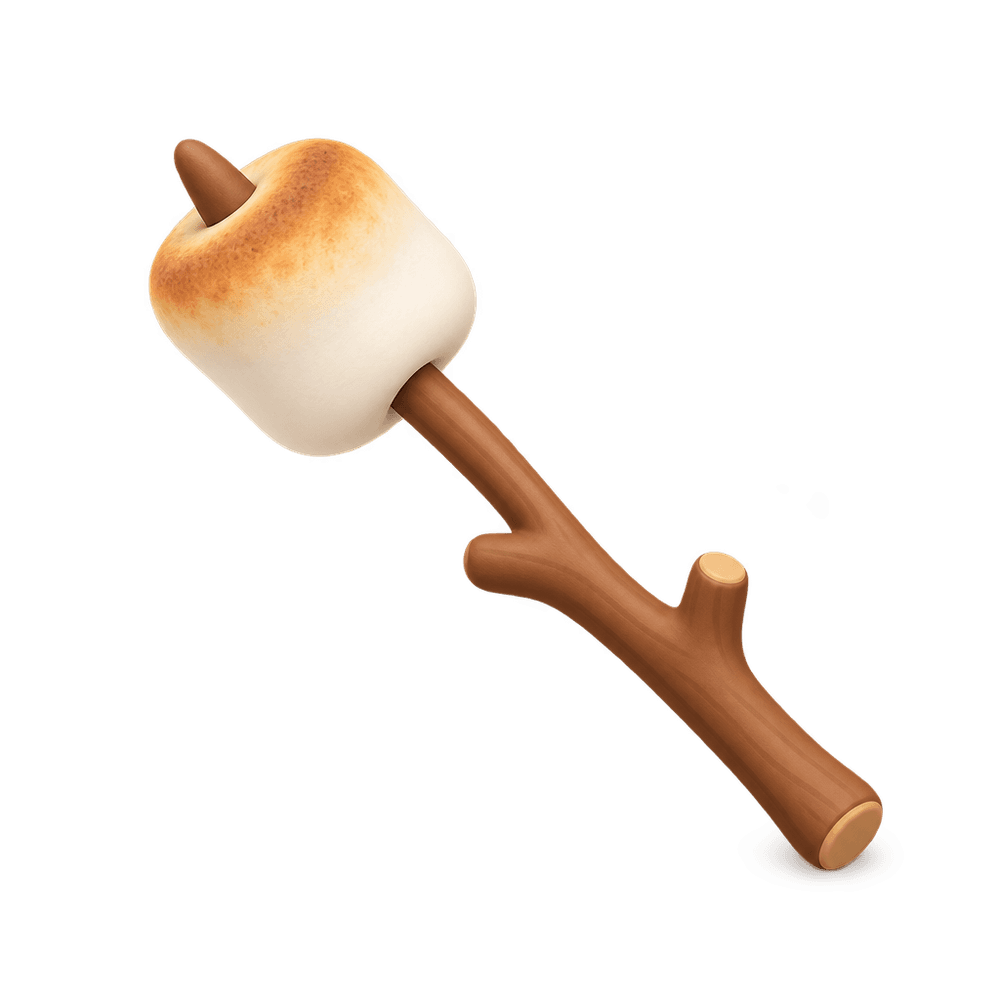 Campfire Marshmallow Stick 3D icon
