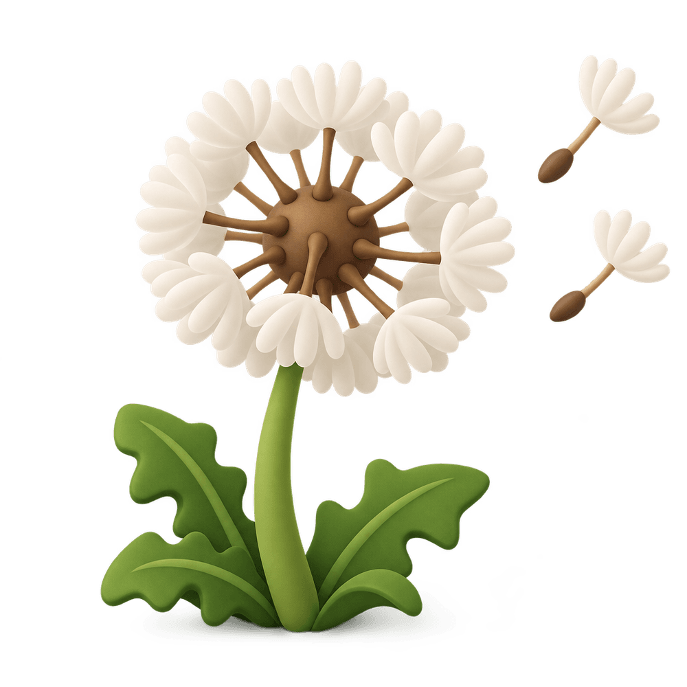 Dandelion Clock 3D icon