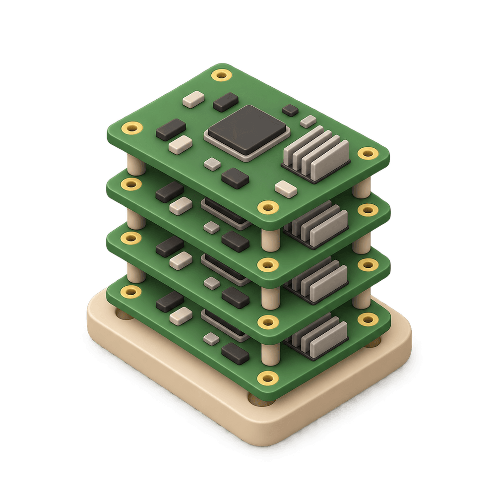 Single-Board Computer Cluster 3D icon