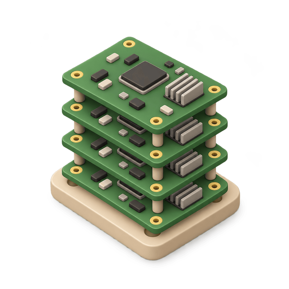 Single-Board Computer Cluster 3D icon