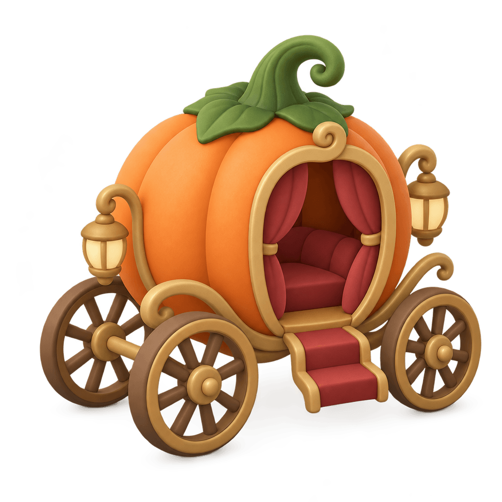 Pumpkin Carriage 3D icon