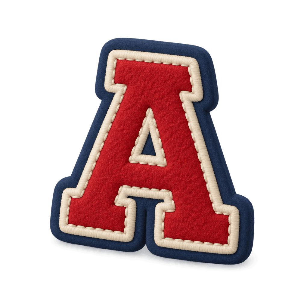 Varsity Letter Patch 3D icon