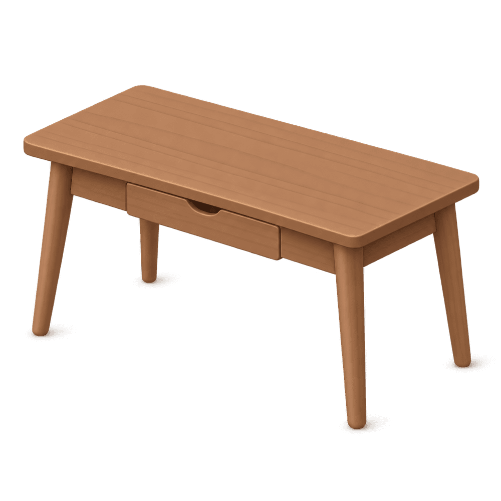 Mid-Century Writing Desk 3D icon