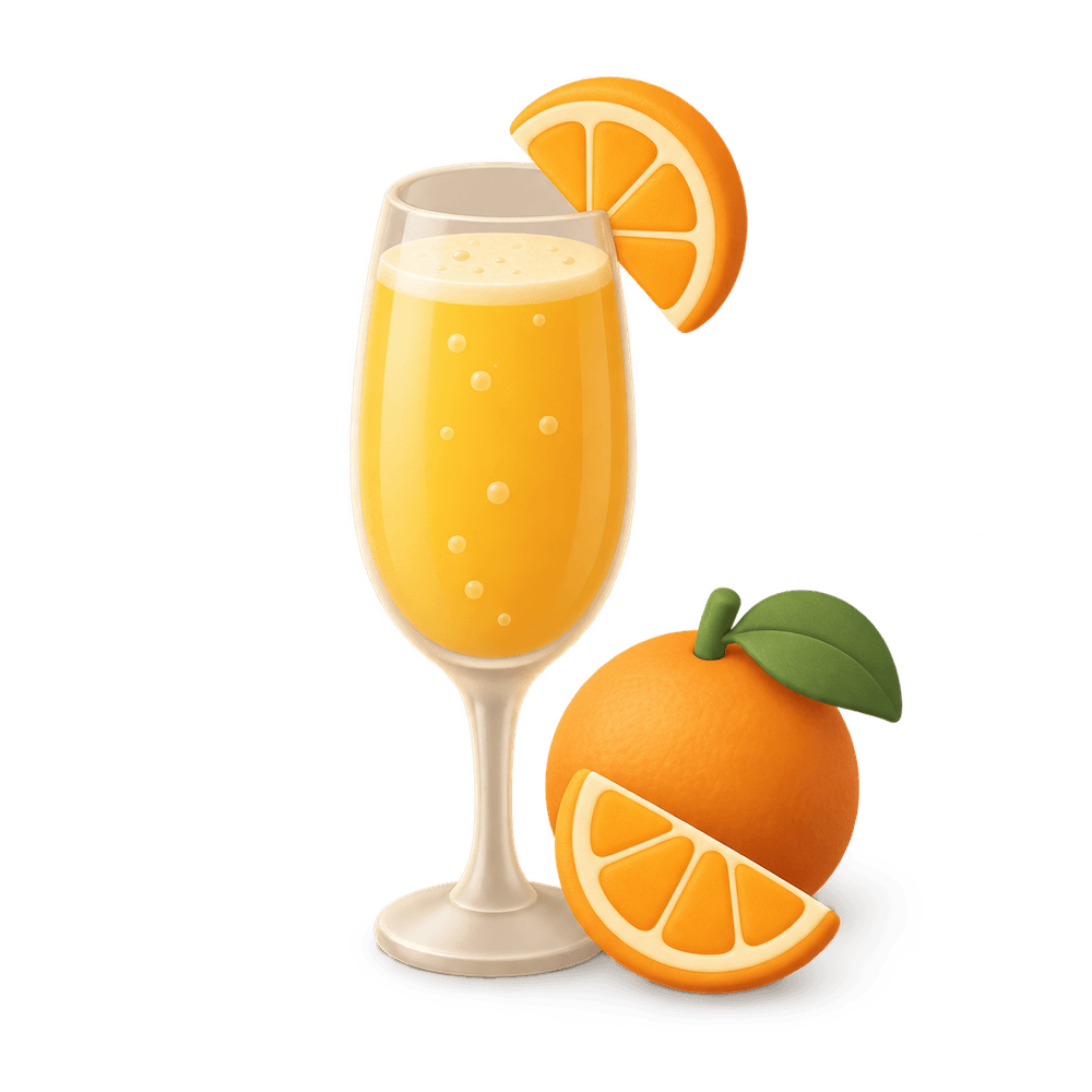 Mimosa Cocktail 3D icon